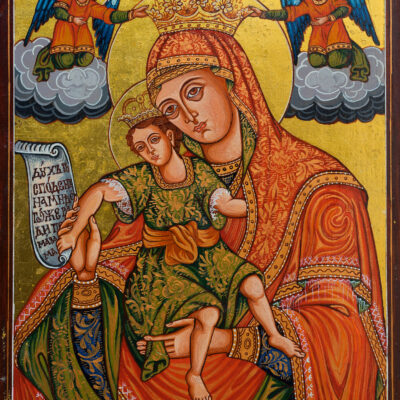 Virgin with Jesus II by Katya Bazhlekova