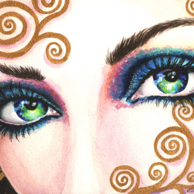 Klimt's Eyes 2 by Katya Bazhlekova