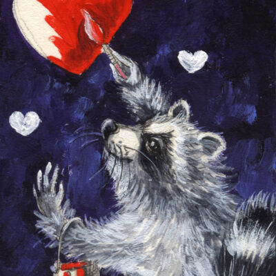 Raccoon in Love by Katya Bazhlekova