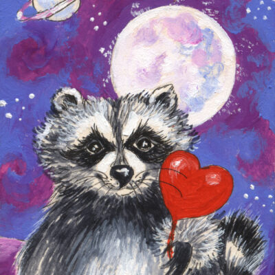 Raccoons In Love by Katya Bazhlekova
