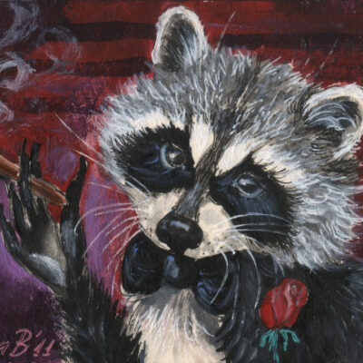 Raccoon Gentleman by Katya Bazhlekova