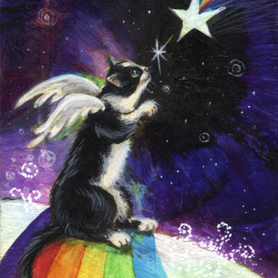 Angel Cat in Space - by Katya Bazhlekova