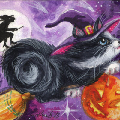 Halloween Cat in Space 2 - by Katya Bazhlekova