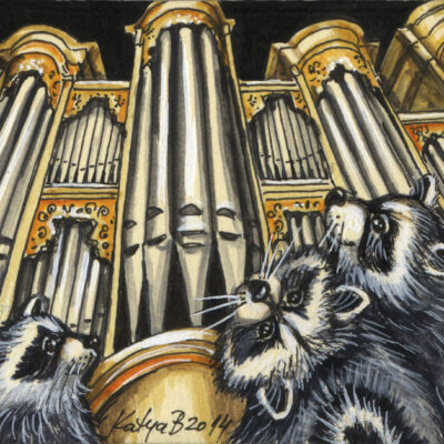 Family in front of the Organ by Katya Bazhlekova