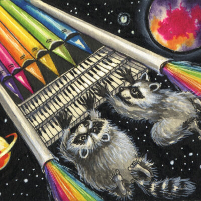 Organ Spaceship 2 - Raccoons by Katya Bazhlekova
